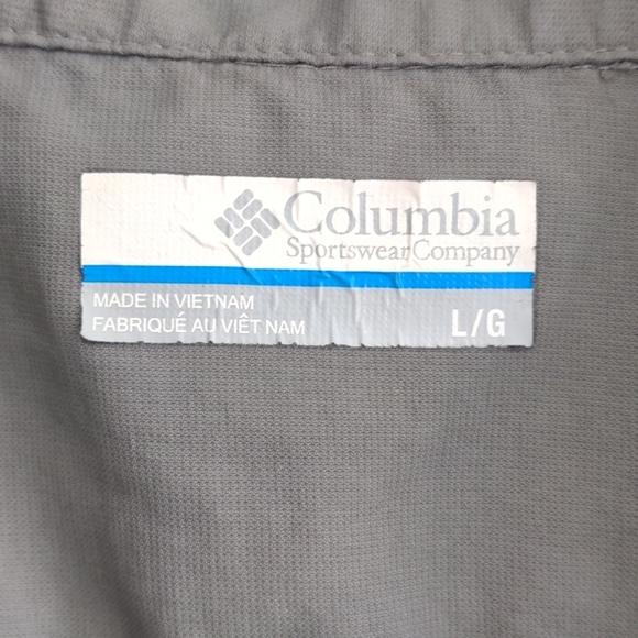 COLUMBIA | Omni-Shade Shirt Short Sleeves Pockets Mesh Back, Gray, Men's Size L - Picture 10 of 15